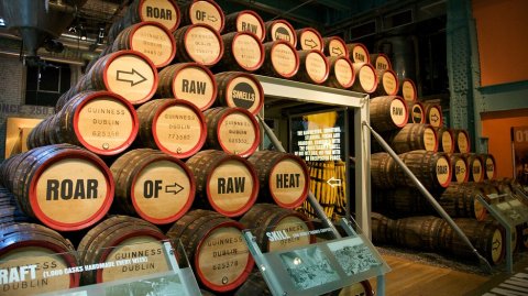 barrels in guinness, roar of raw heat