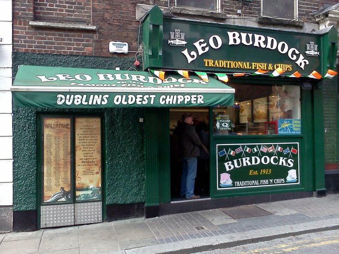 Leo Burdock shop front at Christ Church 