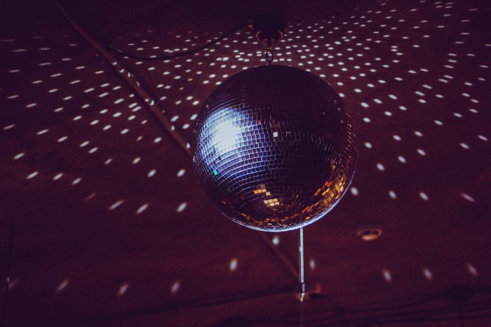 disco ball illuminated