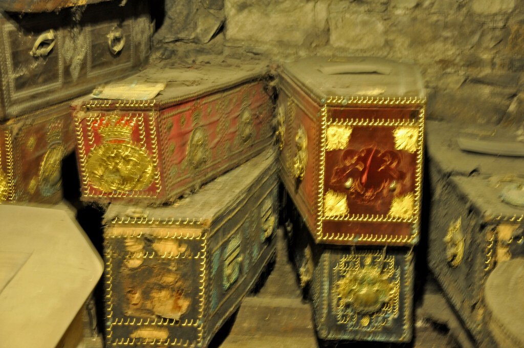 Coffins under St. Michan's Church Crypt