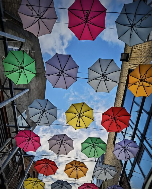 colourful umbrellas