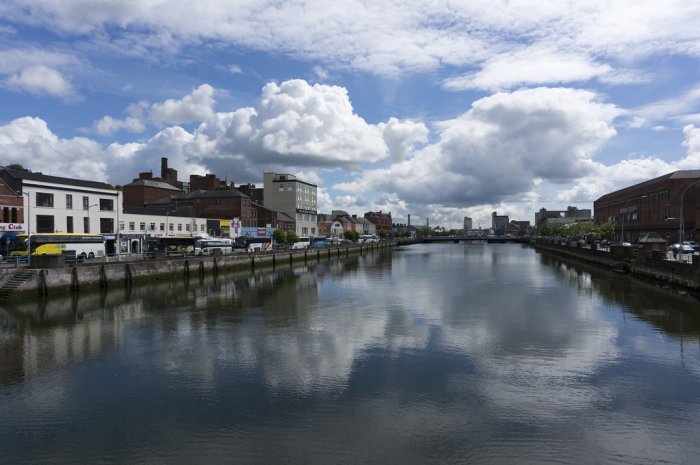 image of cork city and river