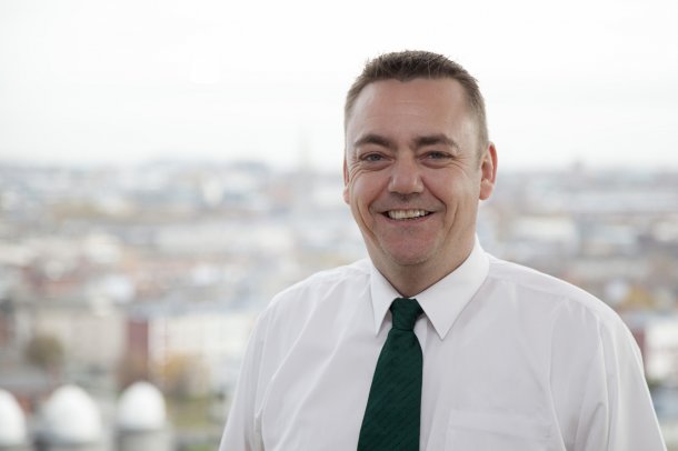 Dublin's City guide John with panoramic view of Dublin