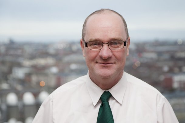 Qualified Dublin's city guide Mick with panoramic view of Dublin