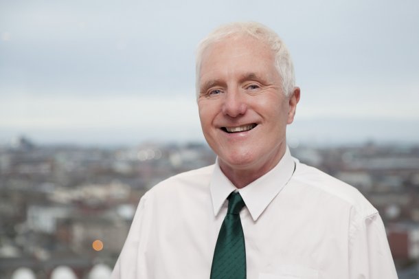 Qualified Dublin's City guide/driver Joe with panoramic view of Dublin