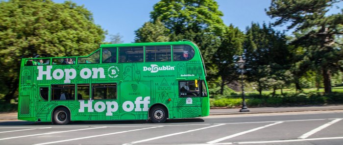 Sightseeing tour bus at Dublin Zoo