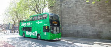 hop on hop off bus at Kilmainham Gaol bus stopped at Kilmainham Gaol