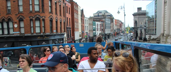 Dame Street from the Do Dublin Bus