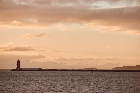 Dublin bay at sunset, dublin ireland