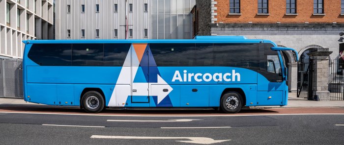 Aircoach bus in dublin city