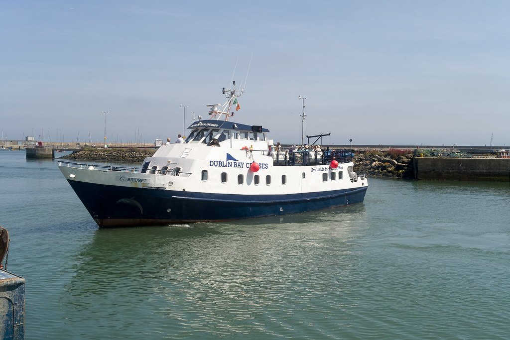 boat in the water at howth harbour