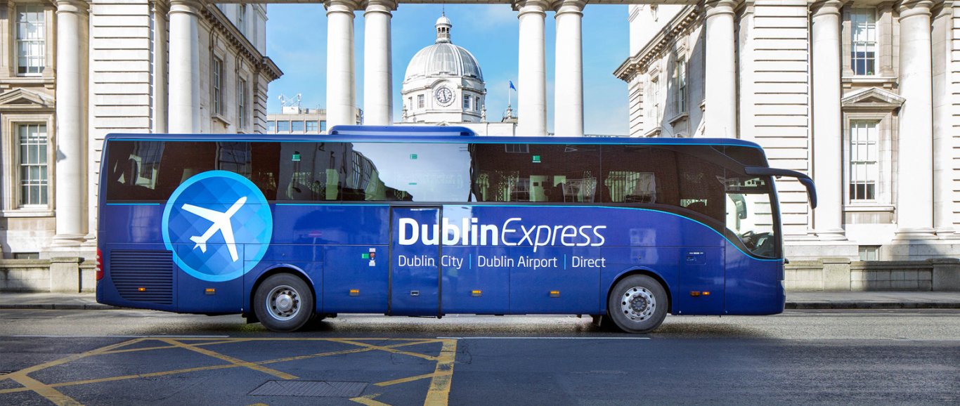 Dublin Express bus in dublin city 
