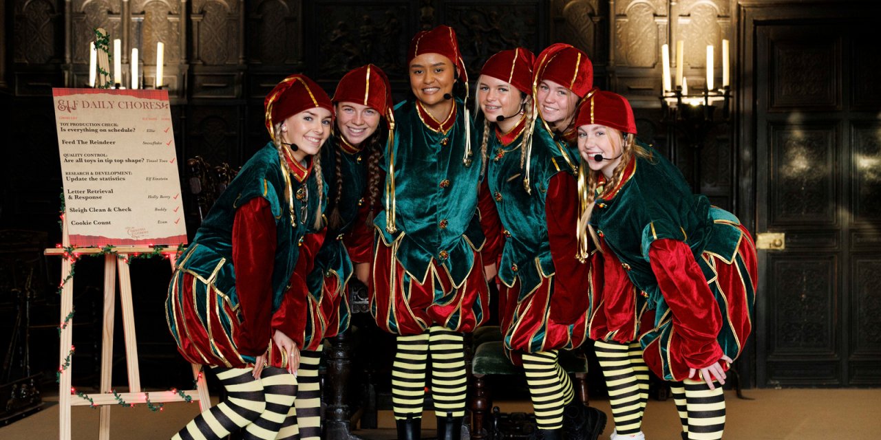 girls dressed up as elves