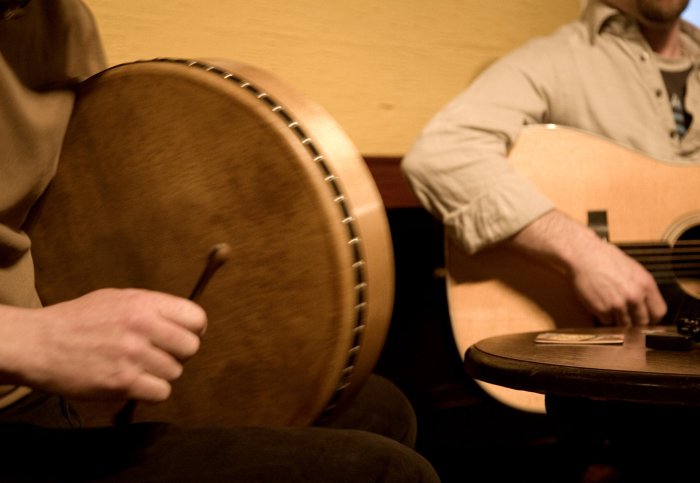 bodhran being played