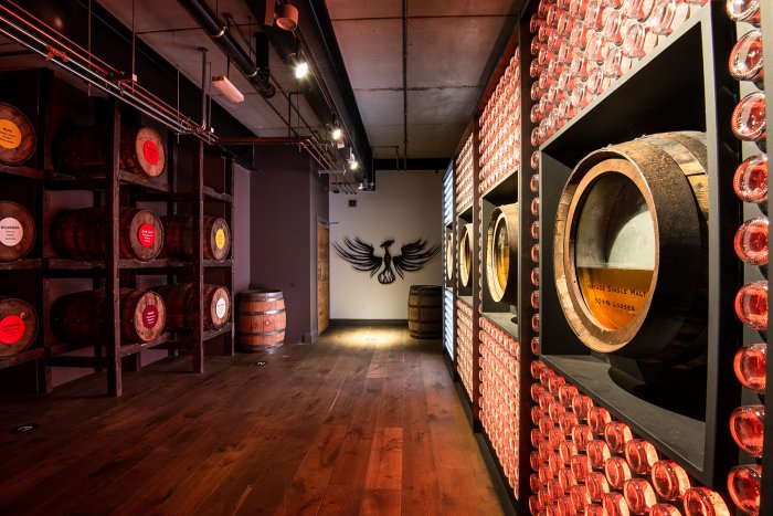 whiskey storage room