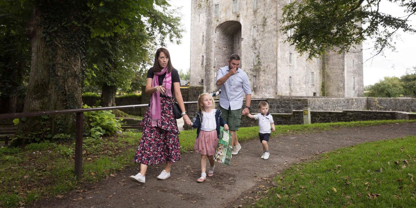 family at bunratty castle, clare ireland