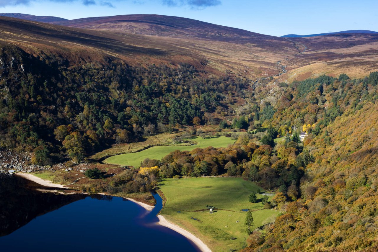 Ariel view of glendalough  