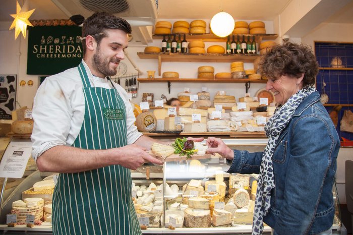 irish lingo, butcher and customer chatting