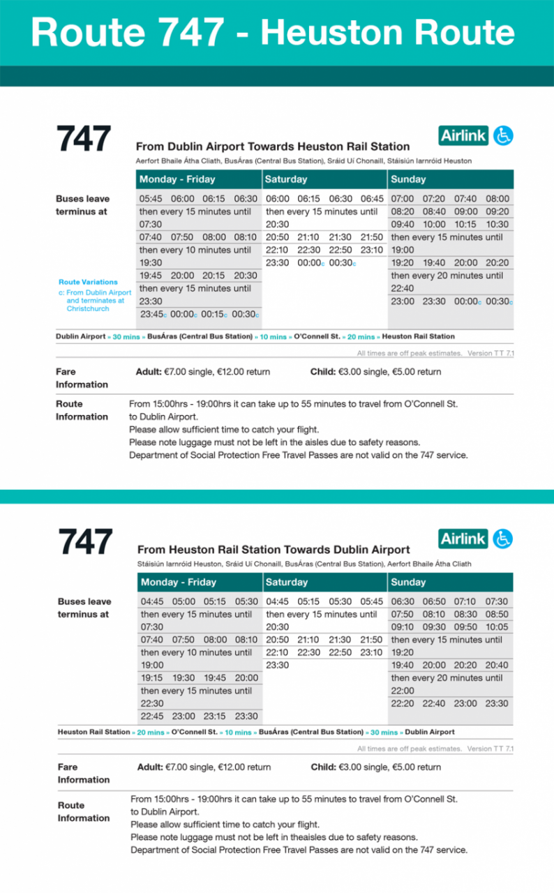 Airlink Express Bus; Dublin Airport to City Centre Transfer