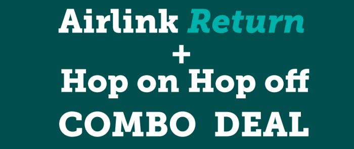 airlink and hop on hop off combo return deal