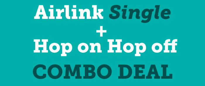 airlink and hop on hop off combo single deal