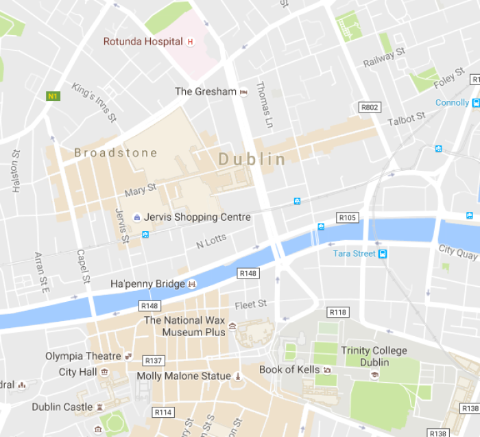 tour map of dublin